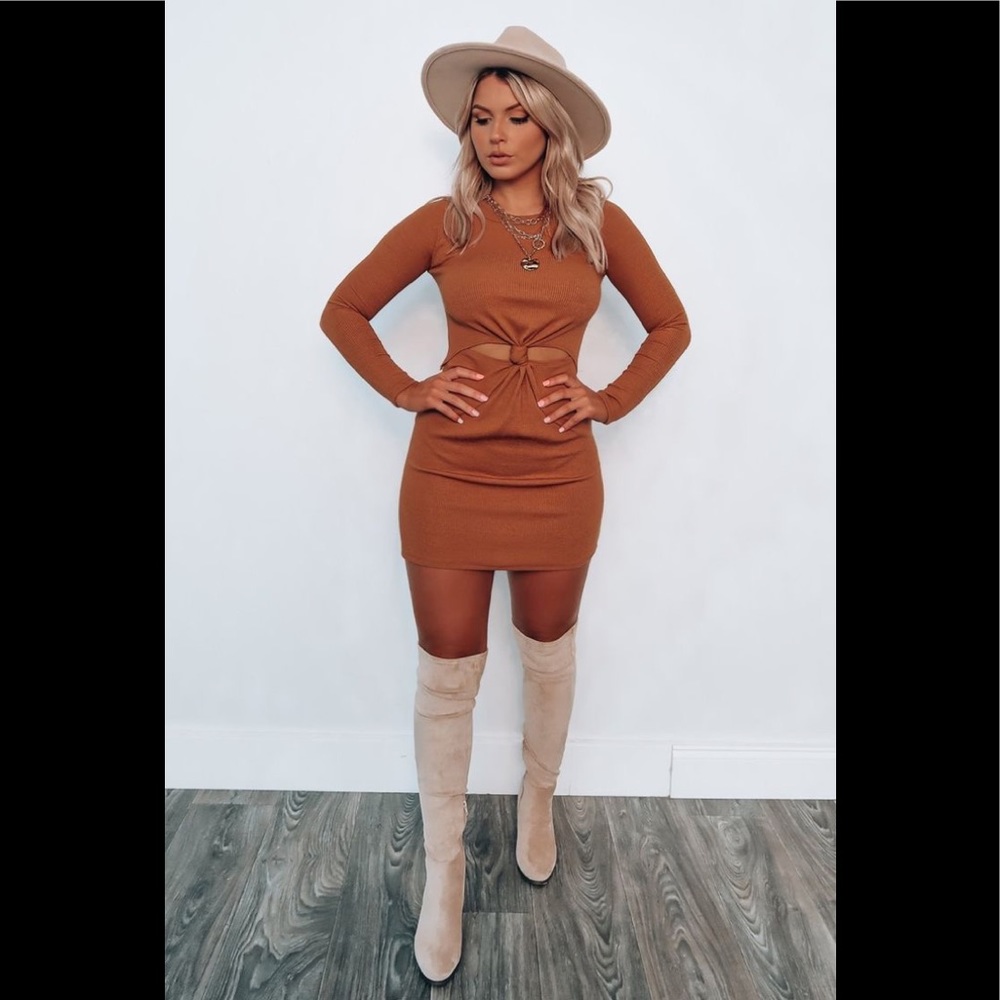 Hope’s Last Night in Town Dress-Camel Color